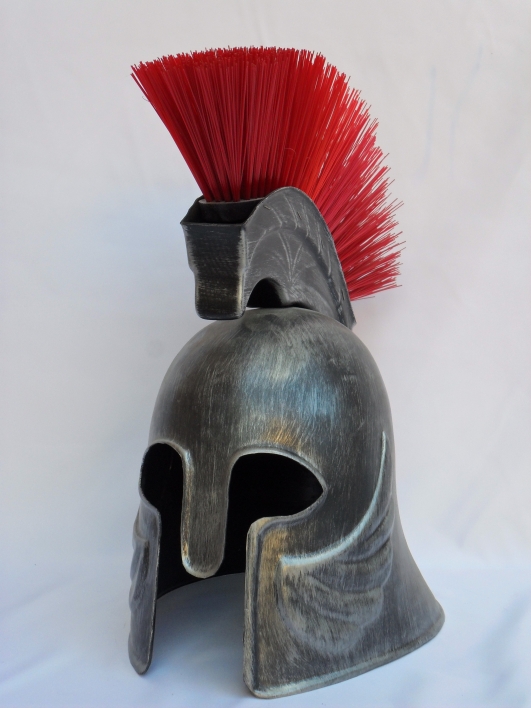 costume di carnevale ELMO GRECO CON SPAZZOLA